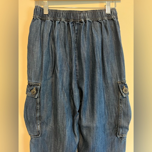 Ramy Brook Huc Chambray Cargo Joggers Size Small - Picture 5 of 15